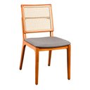 Ver imagem 1 de Cadeira para Mesa de Jantar Adele 44cm Madeira Maciça | Linho Cinza - Sallar Home