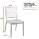 Ver imagem 3 de Cadeira para Mesa de Jantar Adele 44cm Madeira Maciça | Linho Cinza - Sallar Home
