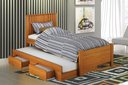Ver imagem 3 de Cama Solteiro com Auxiliar 2 Gav Milano Cinamomo