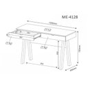 Ver imagem 2 de Mesa Escrivaninha Juvenil ME4128 c/ 2 Gavetas Branco - Tecno Mobili