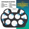 BATERIA ELETRONICA DIGITAL PORTATIL 10 PADS 2 PEDAIS COM ESTILO MUSICAIS - 6