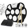 BATERIA ELETRONICA DIGITAL PORTATIL 10 PADS 2 PEDAIS COM ESTILO MUSICAIS - 3