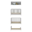 Ver imagem 6 de Berço 3 em 1 com Colchão e Armário Aéreo 4 Portas Multimóveis Mp4158 Branco