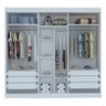 Guarda-roupa Casal Bulls com Espelho 100% Mdf 6 Portas 6 Gavetas Bom Pastor - Amêndoa - 2