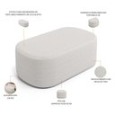 Ver imagem 4 de Kit 02 Puffs Decorativos Orgânico para Living Quarto 100cm Doha W01 Bouclê Cru - Lyam Decor