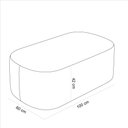 Ver imagem 2 de Kit 02 Puffs Decorativos Orgânico para Living Quarto 100cm Doha W01 Bouclê Cru - Lyam Decor