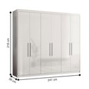 Ver imagem 2 de Guarda Roupa 6 Portas Casal Cancún Branco