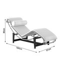 Ver imagem 2 de Chaise Lc-4 Cromada em Sued Branco