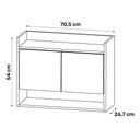 Ver imagem 3 de Armário Aéreo Cozinha Multiuso Cecília 70cm 02 Portas Preto - Desk Design
