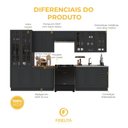 Ver imagem 5 de Armário de Cozinha Modulada Completa Fidelitá Nara 100% MDF 6 Peças 360cm 16 Portas 2 Gavetas sem