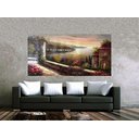 Ver imagem 2 de Quadro Pintura Paisagem Óleo Sobre Tela 3001: 60cm (A) x 110cm (L)