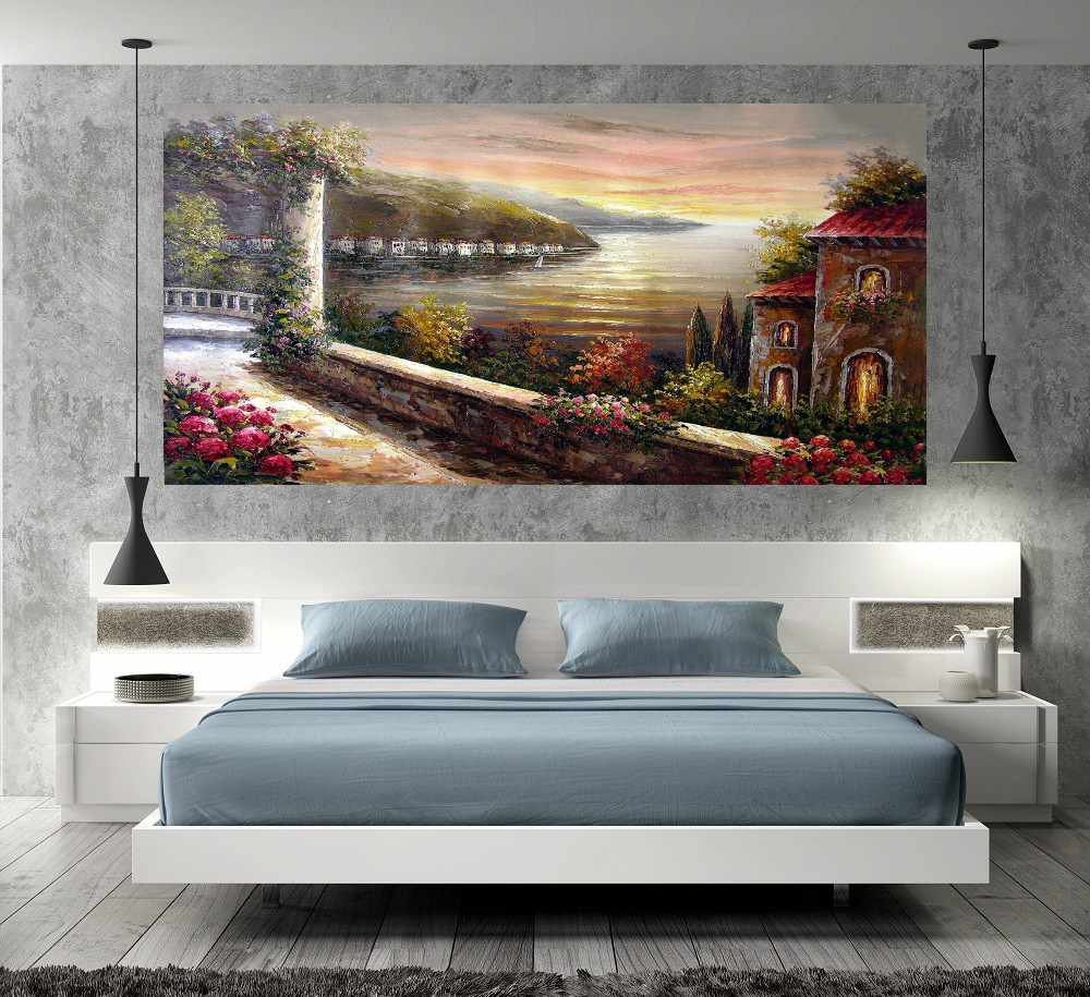 Quadro Pintura Paisagem Óleo Sobre Tela 3001: 60cm (A) x 110cm (L) - 5