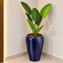 Ver imagem 1 de Vaso de Fibra de Vidro 62cm Tóquio m Auto Brilho Vietnamita Azul Noturno