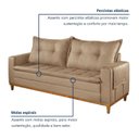 Ver imagem 7 de Sofá Living 2 Lugares 210cm com Base de Madeira Sidney