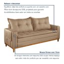 Ver imagem 4 de Sofá Living 2 Lugares 210cm com Base de Madeira Sidney