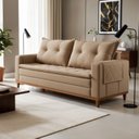 Ver imagem 1 de Sofá Living 2 Lugares 210cm com Base de Madeira Sidney