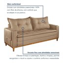 Ver imagem 5 de Sofá Living 2 Lugares 210cm com Base de Madeira Sidney