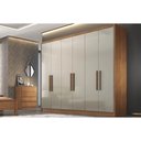 Ver imagem 1 de Guarda Roupa Casal 6 Portas e 4 Gavetas Rizon Plus Freijo Cumaru C- Fendi - Novo Horizonte