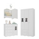 Ver imagem 1 de Quarto Bebê Completo Berço 3 em 1/Guarda-Roupa 3 Portas/Cômoda 4 Gavetas Vicente Multimóveis