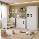 Ver imagem 3 de Quarto Bebê Completo Berço 3 em 1/Guarda-Roupa 3 Portas/Cômoda 4 Gavetas Vicente Multimóveis