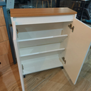 Ver imagem 7 de Sapateira para Hall de Entrada com Branco e Amadeirado 2 Portas - Mdf