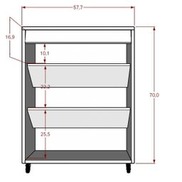 Sapateira para Hall de Entrada com Branco e Amadeirado 2 Portas - Mdf - 4