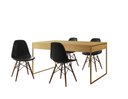 Ver imagem 2 de Conjunto Industrial Filadelfia 137x90 Ferro Dourado Tampo Canela 4 Cadeiras Preto