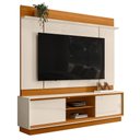 Ver imagem 1 de Estante Home Theater Siena Cinamomo/off White para Tv até 75” - Madetec