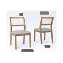 Ver imagem 2 de Cadeira Sala de Jantar Bella Kit 2 Un Carvalho/linho Bege - Cimol