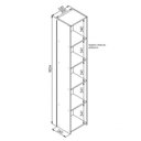Ver imagem 5 de Estante Multiuso Organizador 182x33cm 4 Prateleiras Funcionale Branco