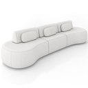 Ver imagem 1 de Sofá 5 Lugares Orgânico para Sala Living 326cm Vasti M03 Bouclê Cru - Lyam Decor
