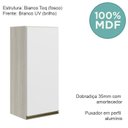 Ver imagem 4 de Armario Aereo 1 Porta Mdf 30 Cm Kali 12201 Bianco Toq Branco Uv Nicioli