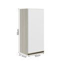 Ver imagem 3 de Armario Aereo 1 Porta Mdf 30 Cm Kali 12201 Bianco Toq Branco Uv Nicioli