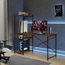 Ver imagem 1 de Escrivaninha Office Rubi em Mdf Industrial com Prateleiras Klm Store