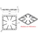 Ver imagem 3 de Grelha 8 Hastes Gb Fogão Industrial de Ferro Fundido 40x40cm