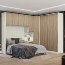 Ver imagem 1 de Guarda-roupa Casal Modulado Seletto 8 Portas 6 Gavetas Me24 Areia/jequitibá - Henn