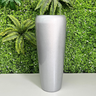 Vaso Decorativo Fibra de Vidro Florida M 80cm Prata Metalizado - 2