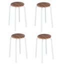 Ver imagem 2 de Kit 4 Banquetas Corino Espuma D12 48x33cm Aço Expert