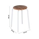 Ver imagem 4 de Kit 4 Banquetas Corino Espuma D12 48x33cm Aço Expert Branco/Capuccino