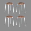 Ver imagem 3 de Kit 4 Banquetas Corino Espuma D12 48x33cm Aço Expert