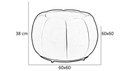 Ver imagem 4 de Kit Poltrona Decorativa C/puff e Almofada Concha Veludo Terracota - Montanaris Decor