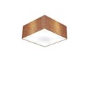 Ver imagem 1 de Plafon Quadrado Vivare Md-3000 Cúpula em Tecido 12/25x25cm - Bivolt - Palha - Bivolt
