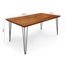 Ver imagem 2 de Conjunto Sala de Jantar Mesa Industrial Lanna com Buffet Aparador Deltan Madeira Maciça - Marrom