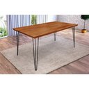 Ver imagem 5 de Conjunto Sala de Jantar Mesa Industrial Lanna com Buffet Aparador Deltan Madeira Maciça - Marrom