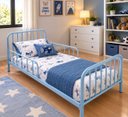 Ver imagem 1 de Cama Montessoriana Infantil Solteiro em Aço com Colchão Azul