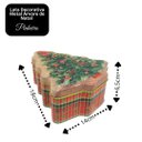 Ver imagem 4 de Jogo 2 Latas Decorativa Natal Multiuso Metal Tampa Pinheiro Verde e Vermelho Xadrez 18cm