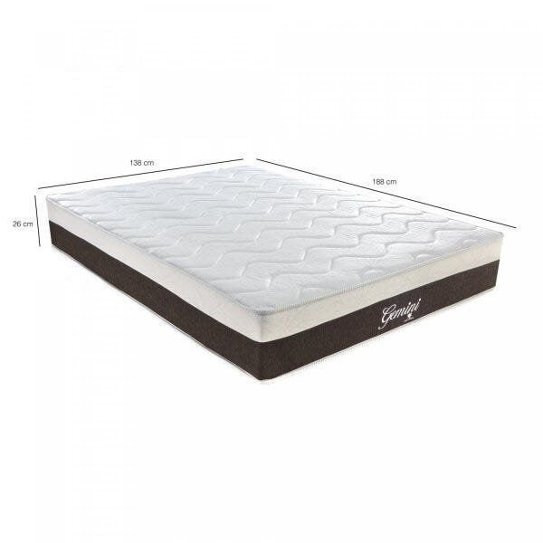 Coltex セミドライ 4x2mm 168cm65kg ML相当 Colchão Casal Molas Ensacadas Gemini 138x188x26 Montreal Branco