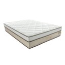 Ver imagem 1 de Colchão Casal Molas Ensacadas Aquárius 34x 188x 138cm Montreal Branco/Tecido Suede Bege, Malha 240g
