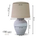 Ver imagem 3 de Abajur Rústico em Cerâmica Esmaltada Decoração Quarto Sala