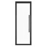 Porta de Alumínio Preto com Vidro Inteiro 8mm e Pux. Cmc Elegance- 2.10 (a) X 0.80 (l)-lado Esquerdo - 1